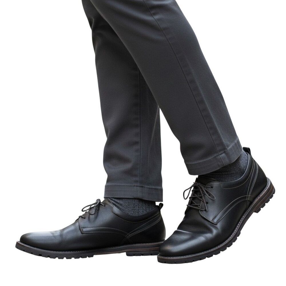 Cole Haan Grand 360 Mens 9 Black Leather Oxford Shoes Hybrid Dress Sneaker